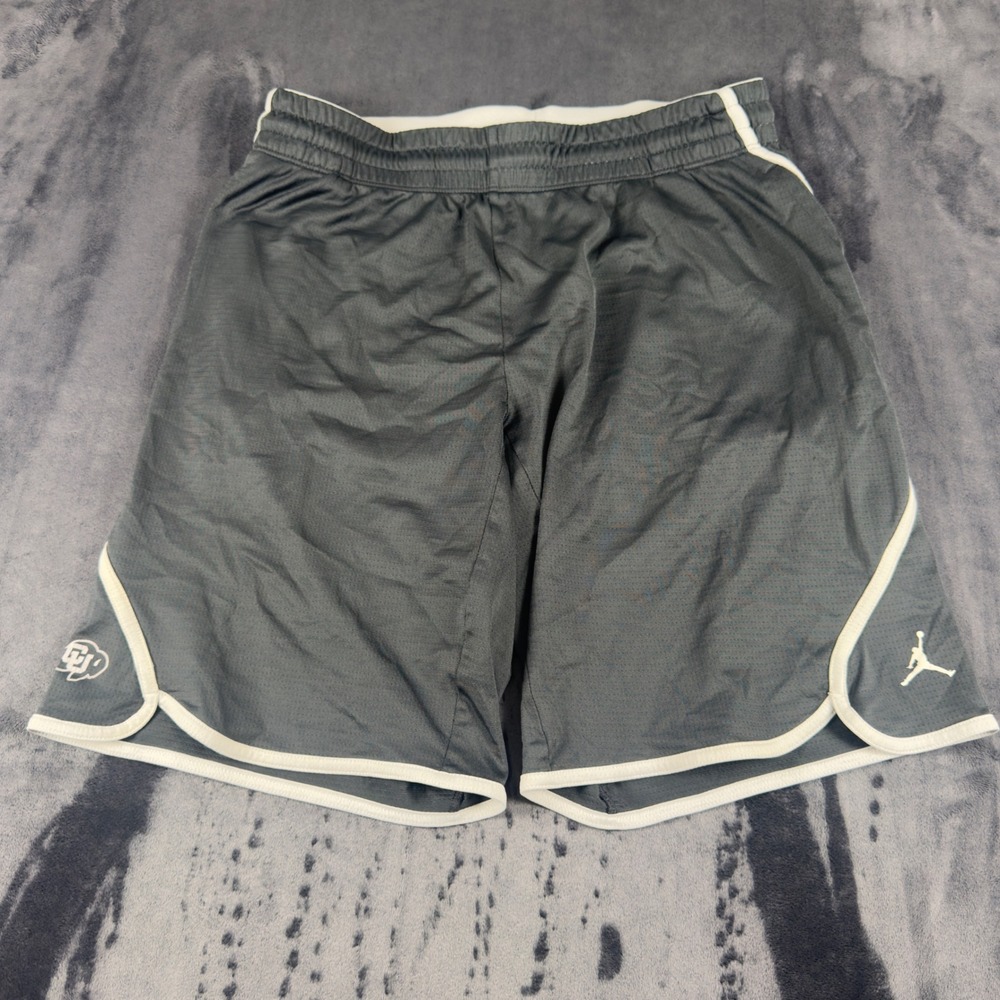 Jordan Basketball Shorts Mens M Grey Colorado Buffaloes CU Logo Athletic 4346
